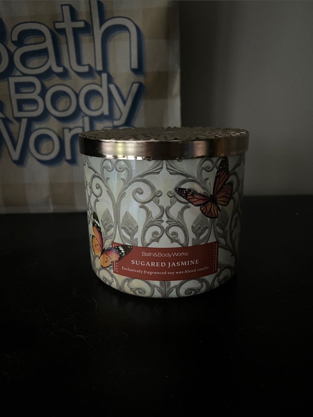 Bath & Body Works Sugar Jasmine 3 wick candle